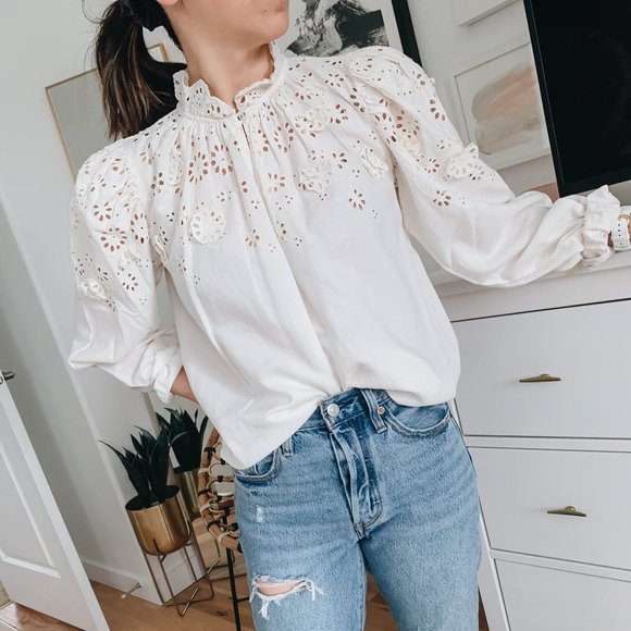 Rebecca Taylor Tops - La Vie Rebecca Taylor Embroidered Blouse